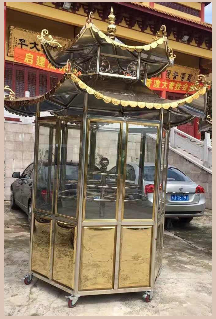 寺庙蜡烛架长方形不锈钢大型蜡烛台蜡烛亭寺院祠堂落地二层蜡烛架