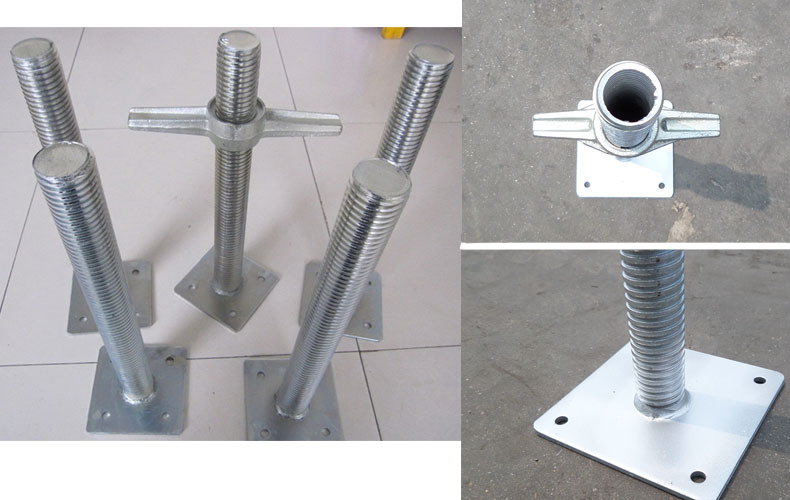 江苏厂家直销建筑脚手架配件空心丝杆脚手架支撑可调底座顶托