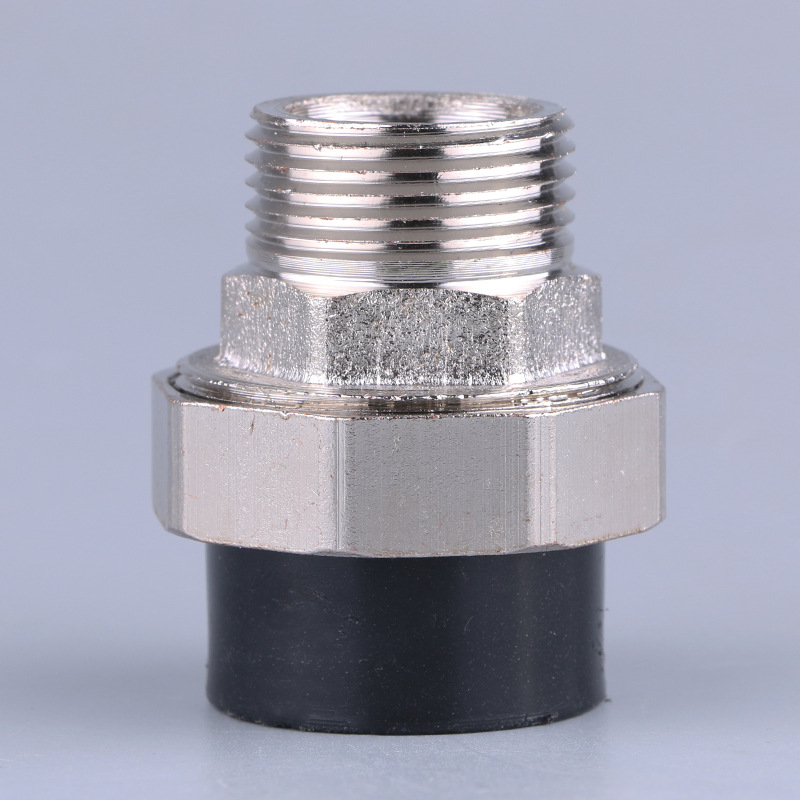 pe外牙活接头红冲熟铁玛钢外丝活接pe铁外螺纹滚花丝扣pe管件管材