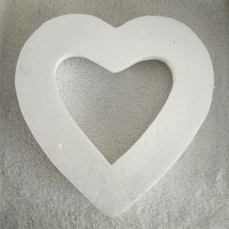 白色泡沫模型 保利龙泡沫空心爱心桃心 diy手工材料 婚庆装饰