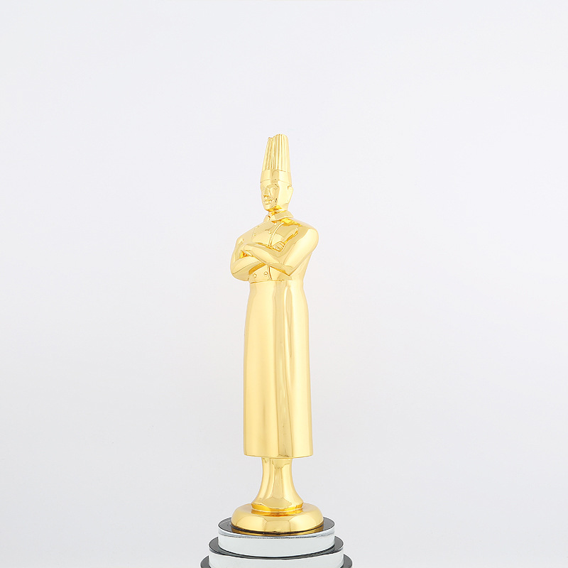 新款厨师金属奖杯 公司颁奖 创意水晶礼品定制 厨师奖杯厂家直销