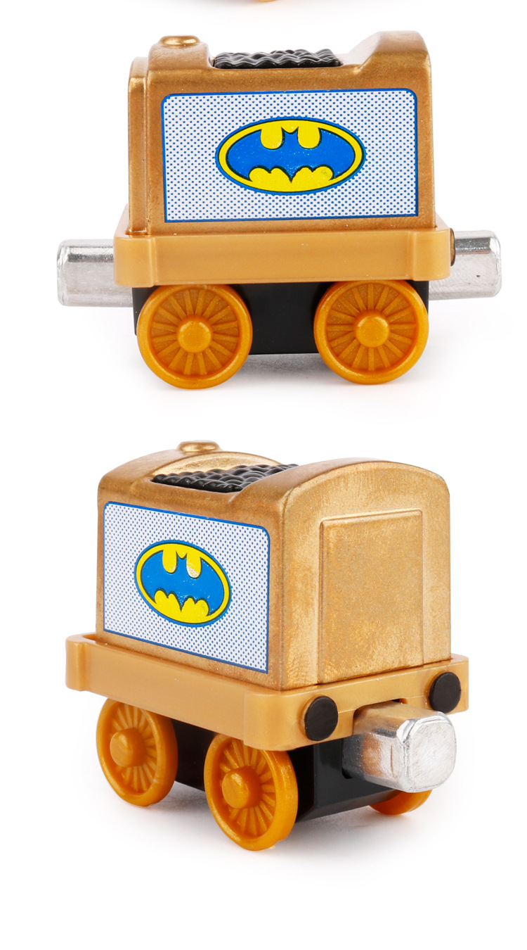 培乐托马斯黄金版合金回力磁性相连小火车模型玩具带车厢6只装