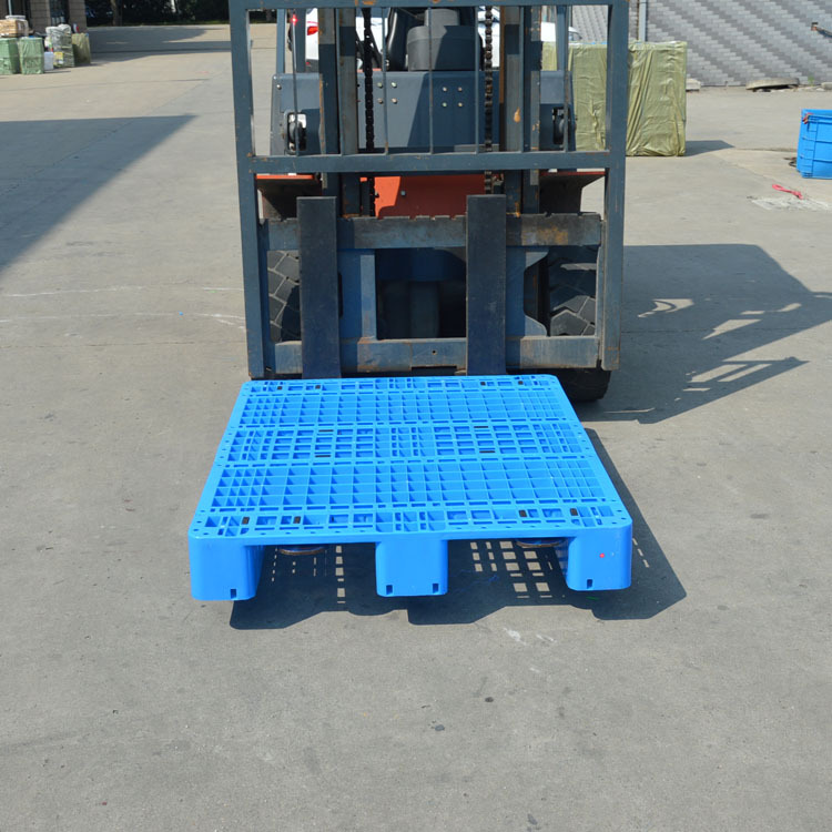 1210川字网格塑料托盘 蓝色塑料卡板 塑料栈板盘 塑料叉车托板