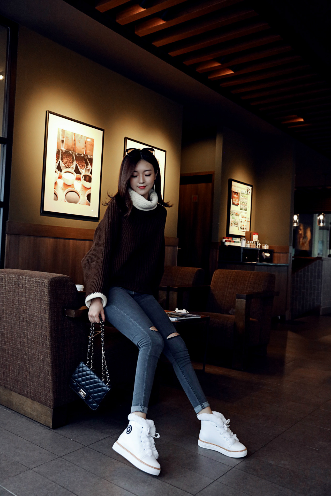 棉鞋女冬季2017新款内增高平底系带加厚女短靴雪地靴保暖鞋