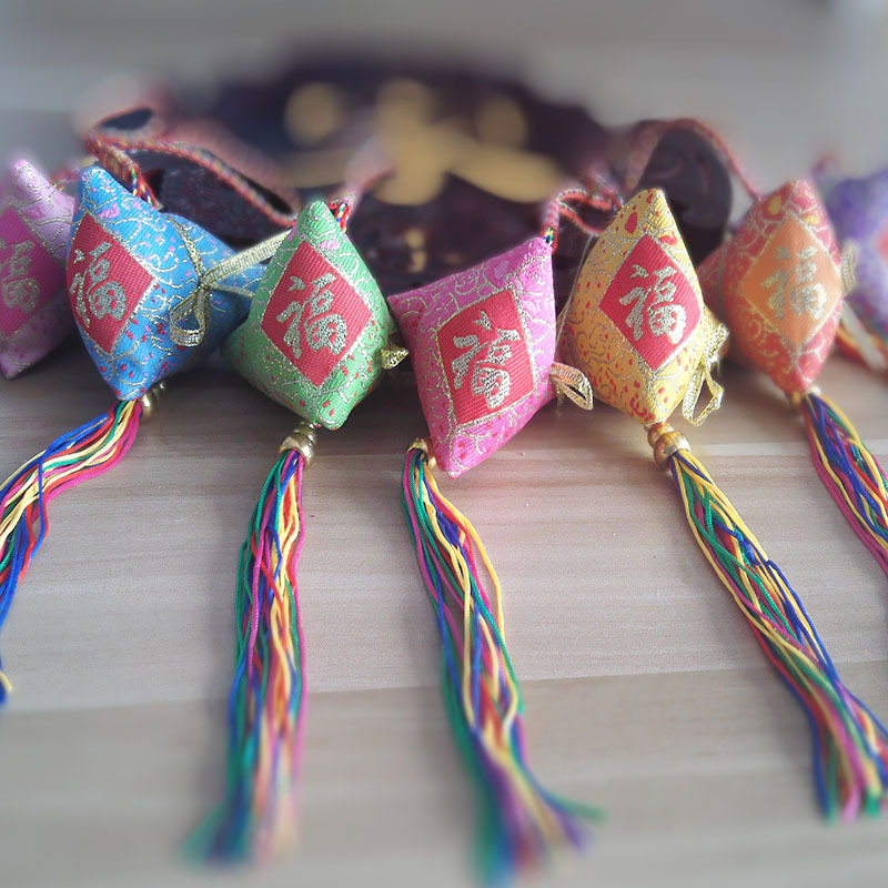 端午五彩线多色粽子香包香囊挂件 五月五福粽厂家定做批发荷包