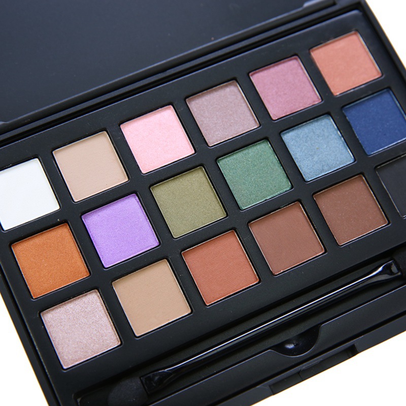 18色眼影彩妆盘 珠光亚光烟熏色 时尚美妆细滑易上色美化眼睛现货