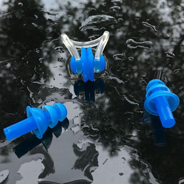 专业防水游泳鼻夹耳塞套装成人儿童男女防呛水硅胶鼻塞软防滑批发