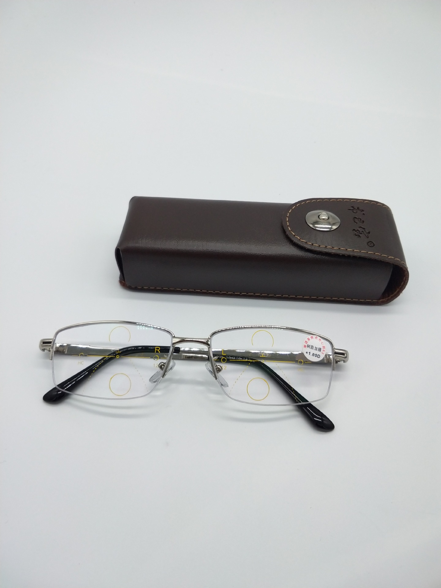 远用近用双光圆顶变色书宝 渐进多焦点渐进老花超轻金属眼镜