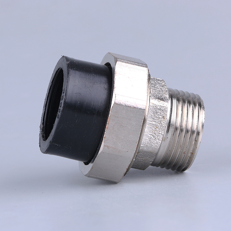 pe外牙活接头红冲熟铁玛钢外丝活接pe铁外螺纹滚花丝扣pe管件管材