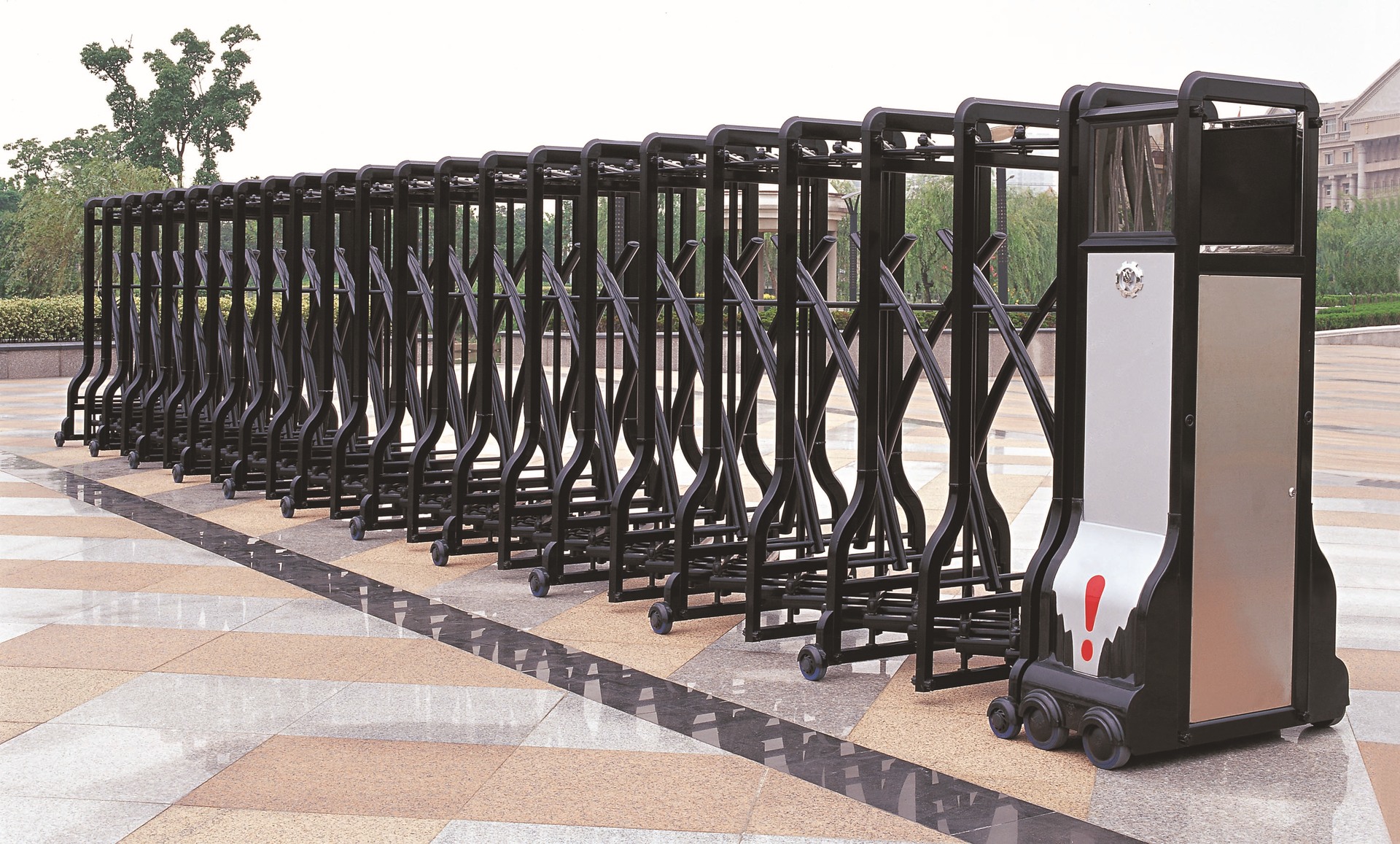 电动伸缩门工厂公共区域大门定制安装伸缩门道闸收费系统