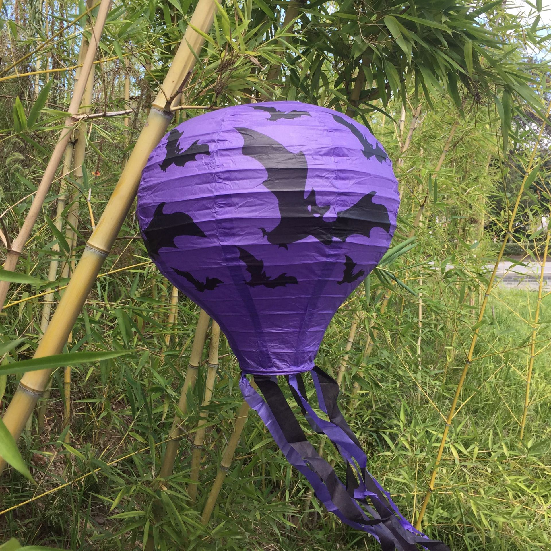 万圣节热气球带须纸灯笼南瓜灯商场酒吧装饰挂饰鬼屋场景布置用品