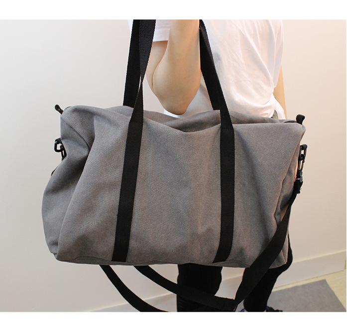 纯色帆布旅行包日系简约布艺手提袋大容量复古托特包厂家批发定制