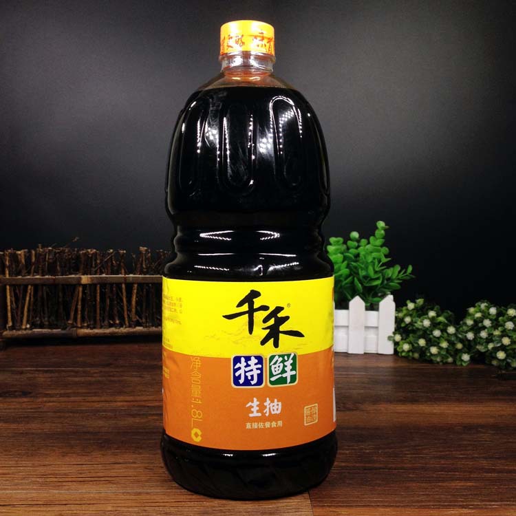 千禾特鲜生抽酱油1.8l 好吃大豆 酿造酱油 四川大豆酱油