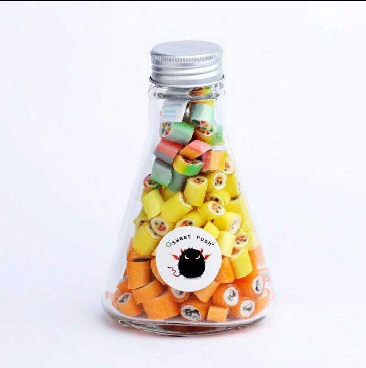 铝盖锥形手工糖果玻璃瓶许愿瓶漂流瓶创意密封糖果罐批发