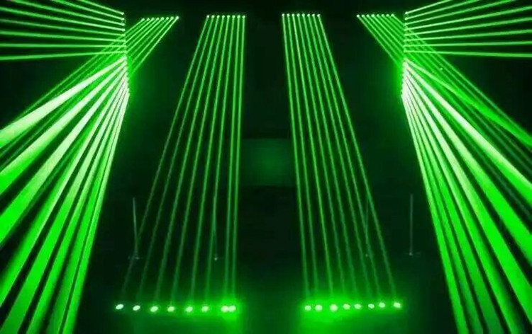 八眼led摇头激光灯单绿激光门帘酒吧光束