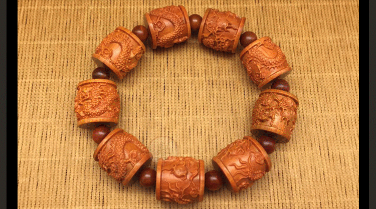 印尼帝王血龙木手串 雕刻九龙戏珠 透光佛珠手串手链 大量批发