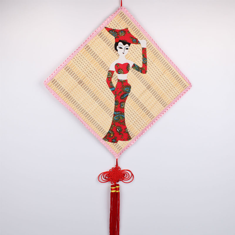 幼儿园手工制作民族人物布贴画diy环创布置中国风装饰画工厂直销