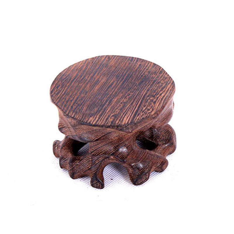 批发红木鸡翅木底座 微观盆景实木奇石树根几 摆件茶壶茶托底座