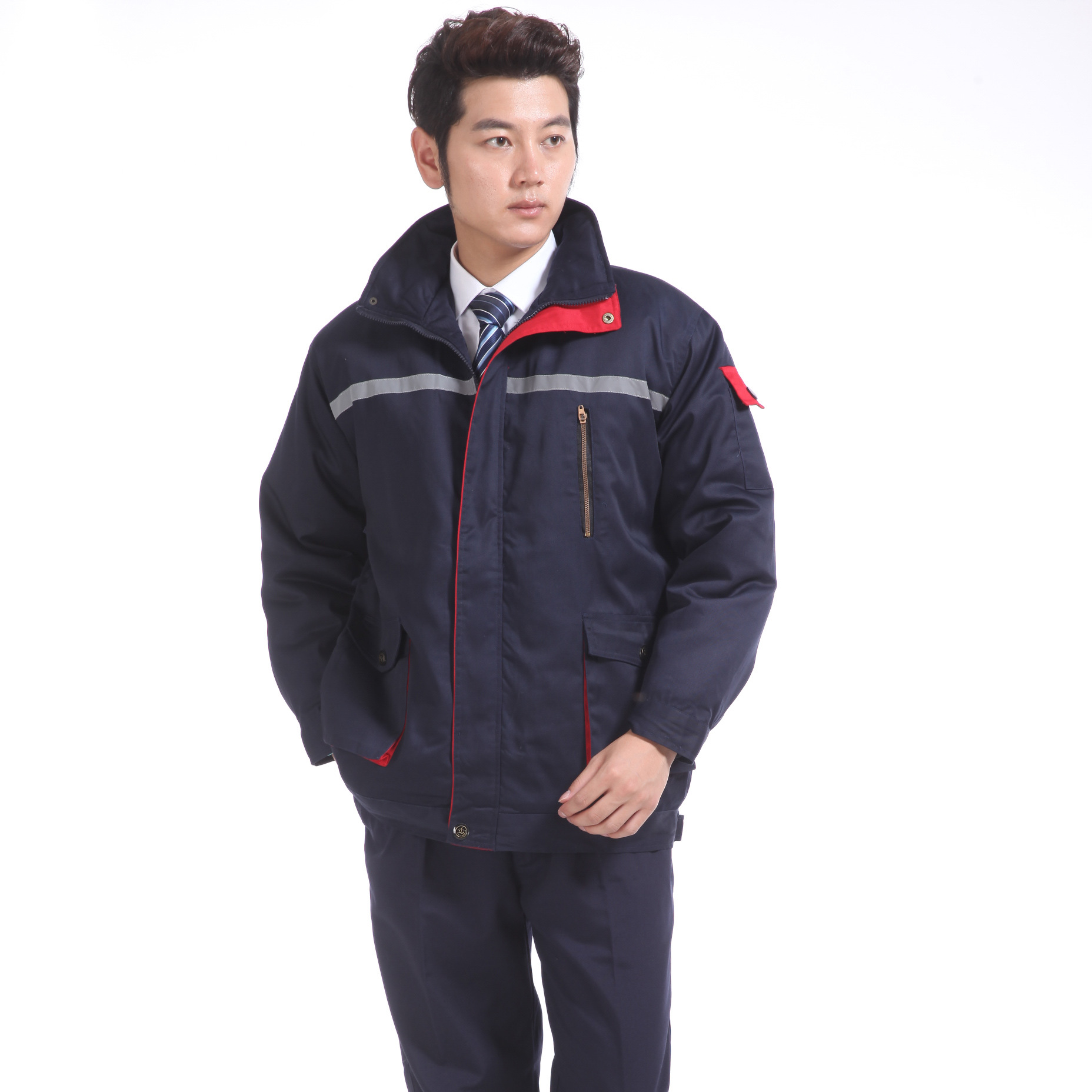 活里活面棉服工作服冬季加厚车间棉衣劳保工衣厂服保