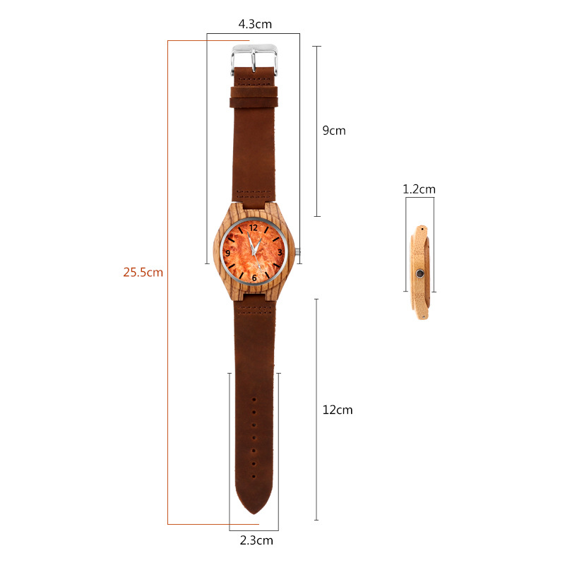 外贸新款热卖厂家批发 男士皮带木质石英手表 木纹真皮时尚商务手