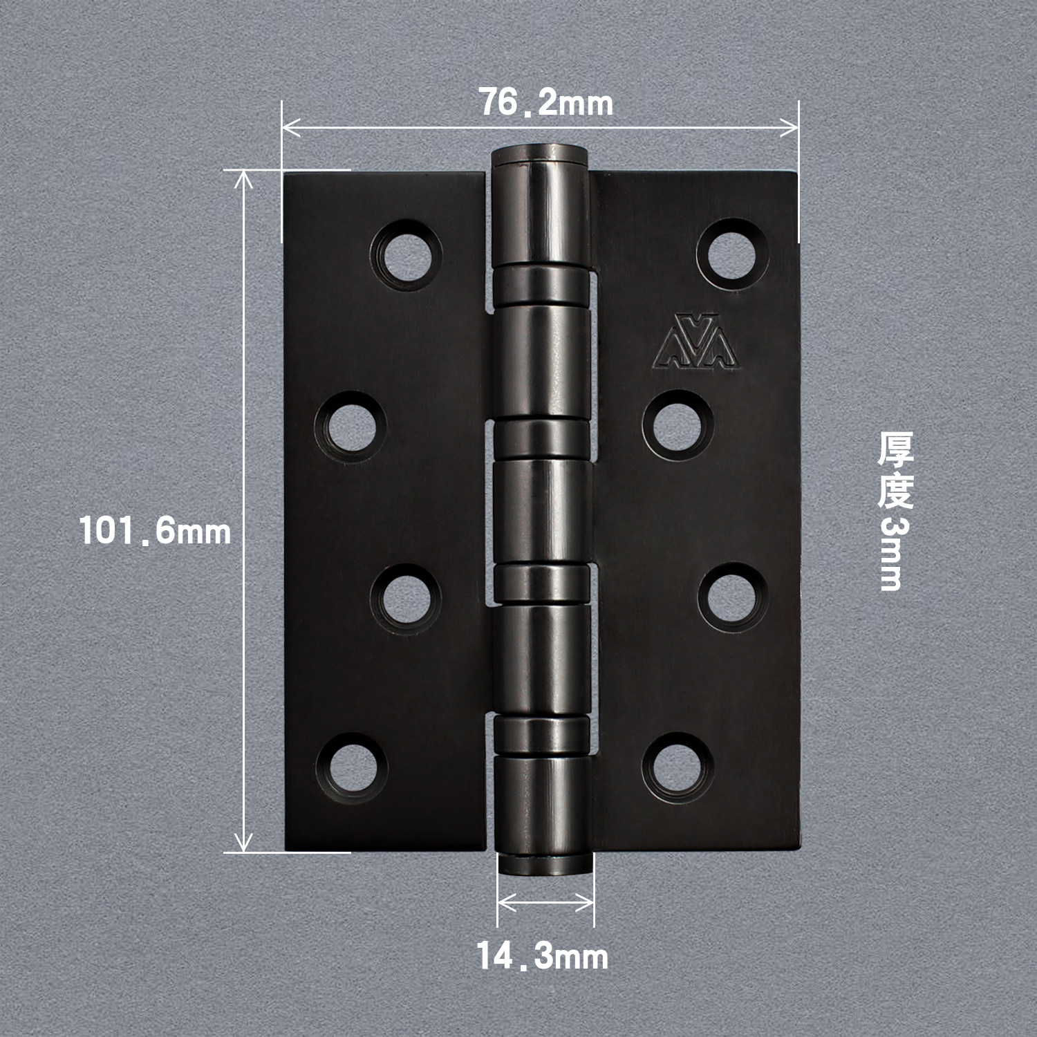 【品荣】433平开高档哑黑色不锈钢静音轴承房门木门合页铰链厂家