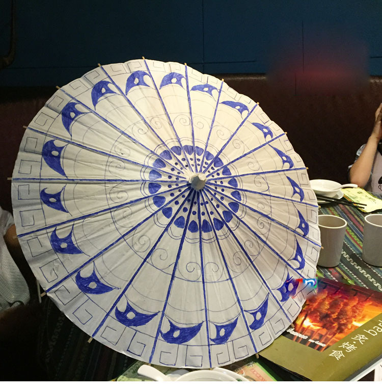 大小号纯白色diy 可写字绘画纸伞美术书法个性化作品展示装饰专用