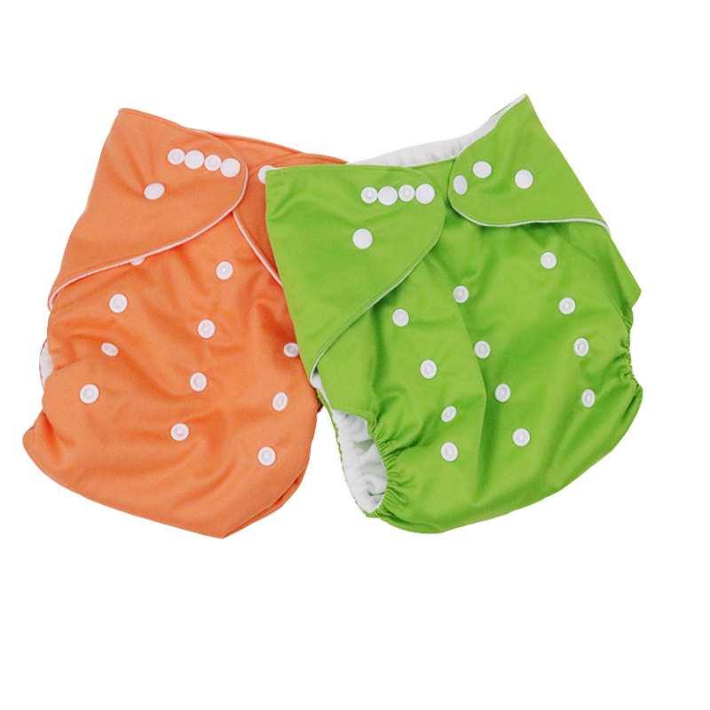 Double Breasted Baby Cloth Diaper Plain Printing Hidden Hook Washable Baby Diapers Breathable Leak-Proof Customizable Cloth Diapers