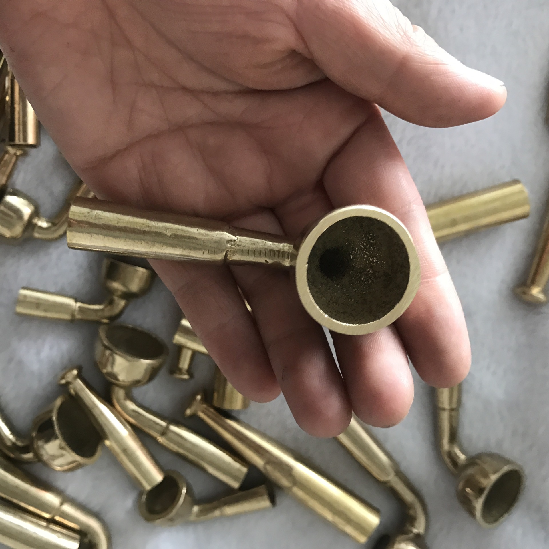 碧玺轩美玉古玩杂项黄铜手工大小烟锅旱烟斗老式烟具批发地摊热销