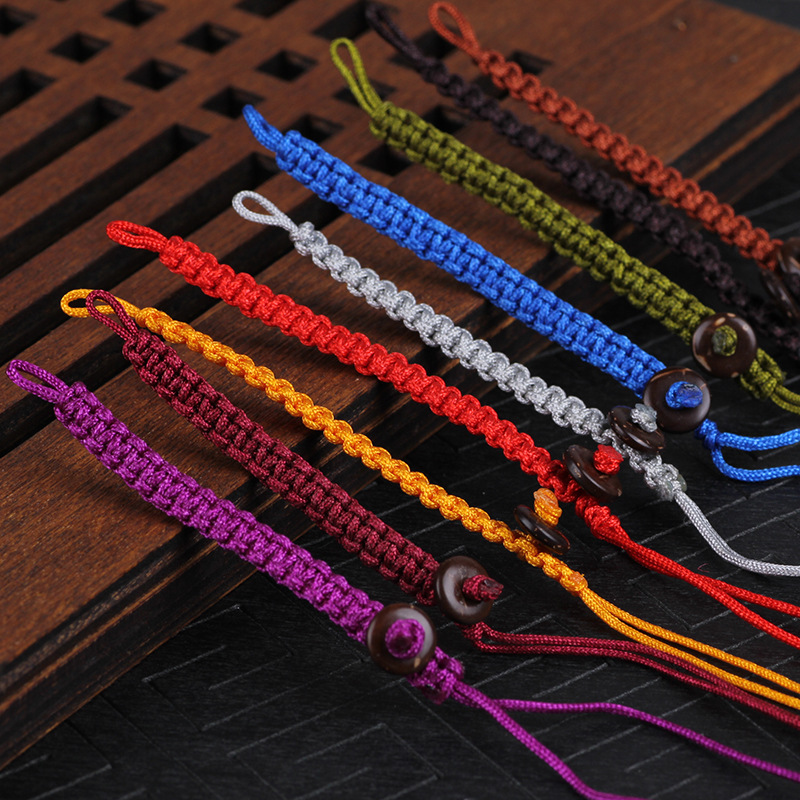 钥匙扣挂件绳子平结带活扣钥匙扣线挂件绳子手工编织平结挂件扣