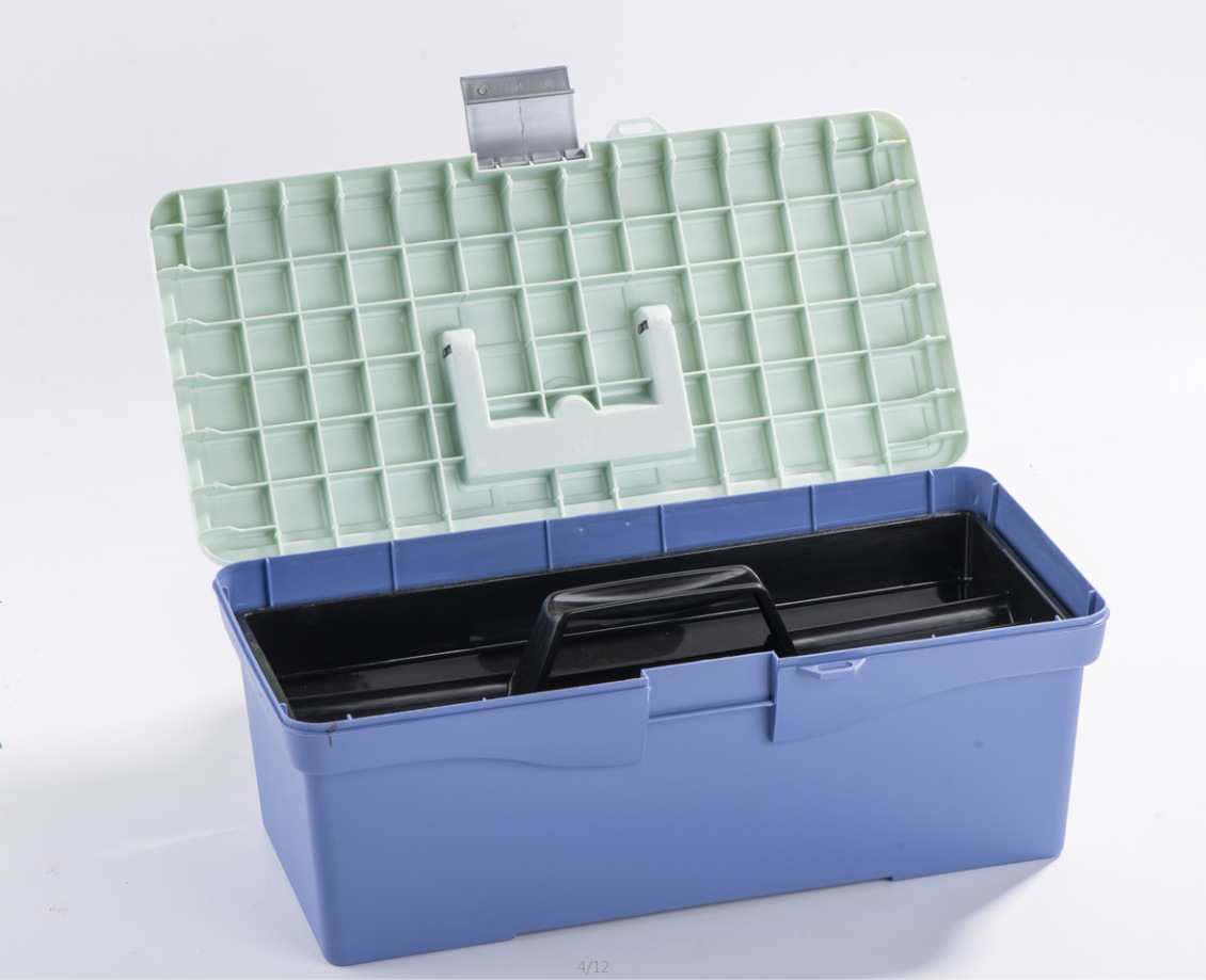 健桦r618 14寸美术工具箱 水粉颜料箱 绘画箱 塑料 国画收纳箱