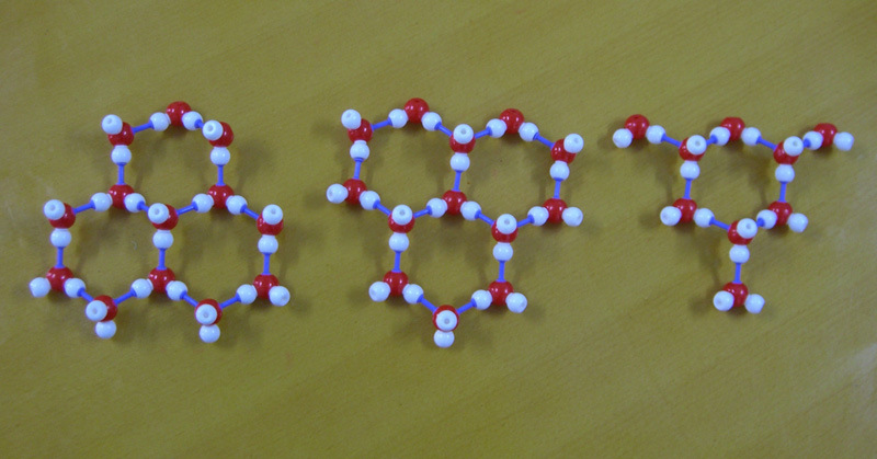 xcm-002 冰晶体分子结构模型 冰晶体结构模型 水分子