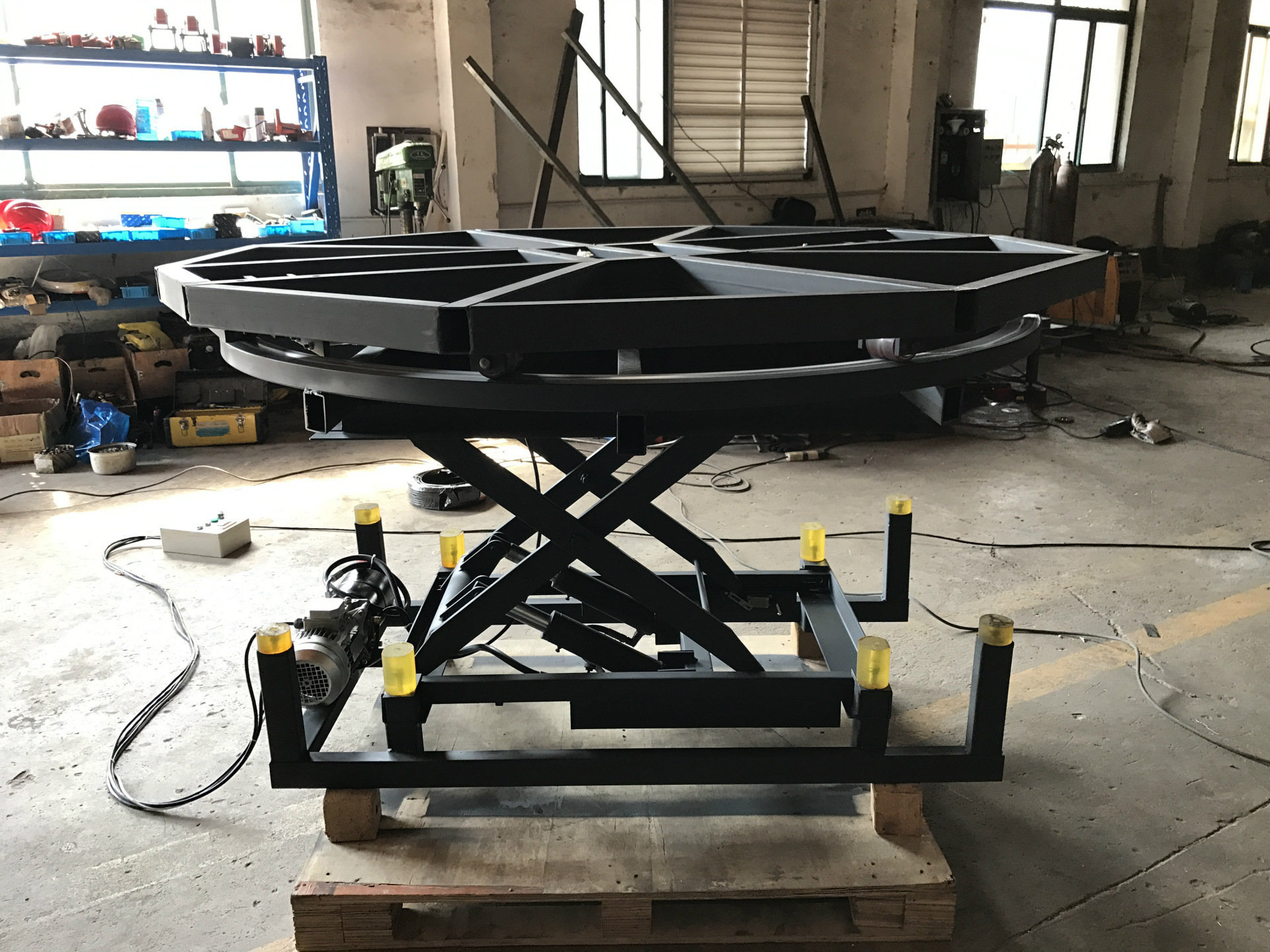 上海厂家直销 汽车展台 上门安装 液压旋转工作台 电动升降舞台