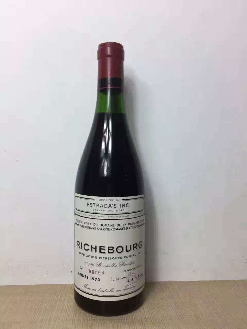 1973年罗曼尼康帝李其堡干红葡萄酒richebourg drc里其堡