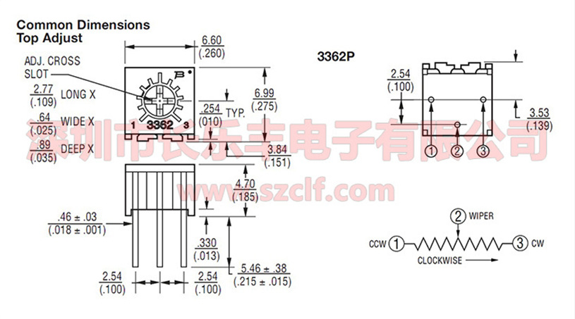 3362p-1m 精密电位器 3362p-1-105lf