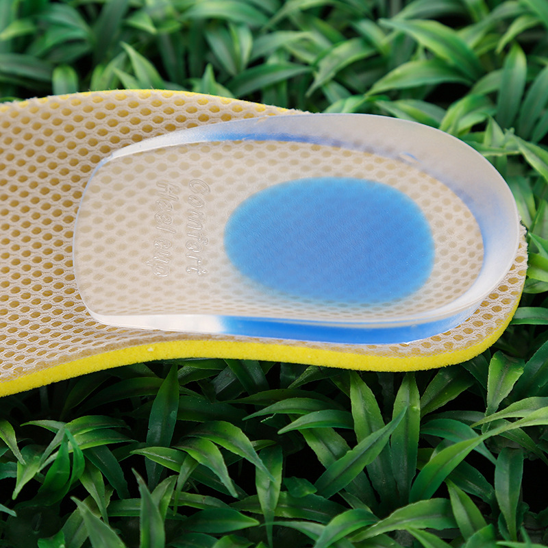 男女足跟鞋垫软 脚后跟疼痛脚跟垫 硅胶减震后跟垫跟骨垫后半垫子