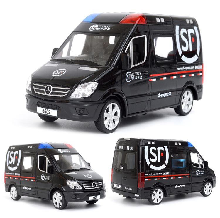 仿真邮政快递声光合金车模型奔驰120救护110警车儿童玩具汽车