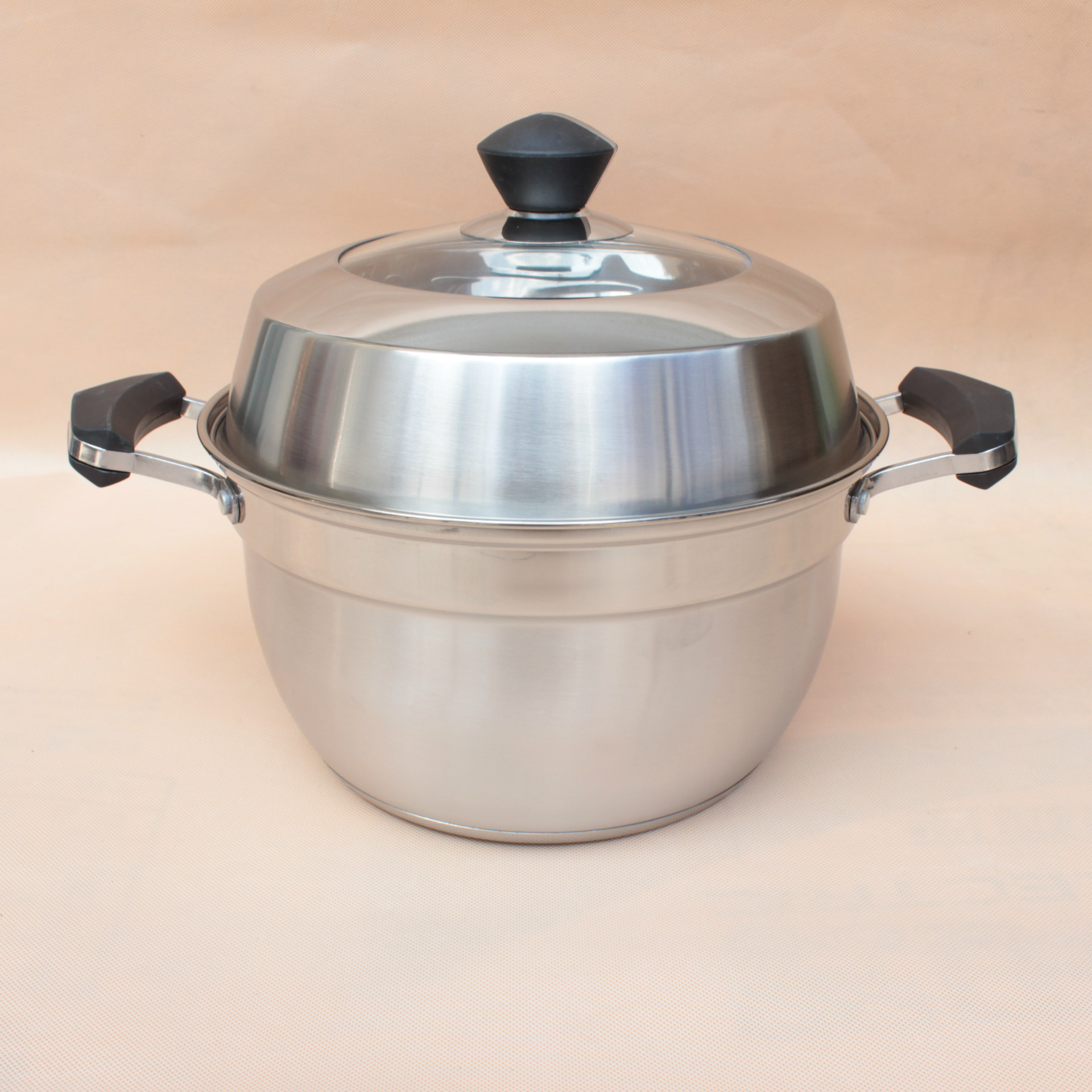 厂家直销不锈钢加厚复底汤锅蒸煮汤蒸锅多功能厨房锅具不粘锅