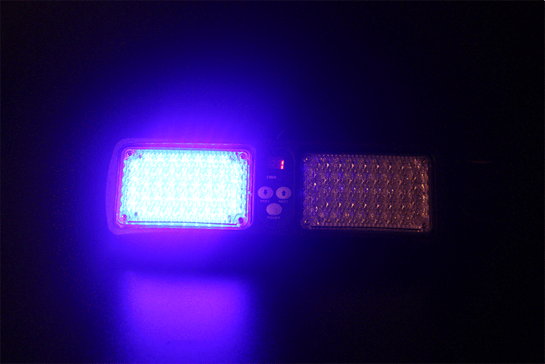 汽车遮阳板爆闪灯86led两色高亮频闪警示灯带伸缩线点烟头开关