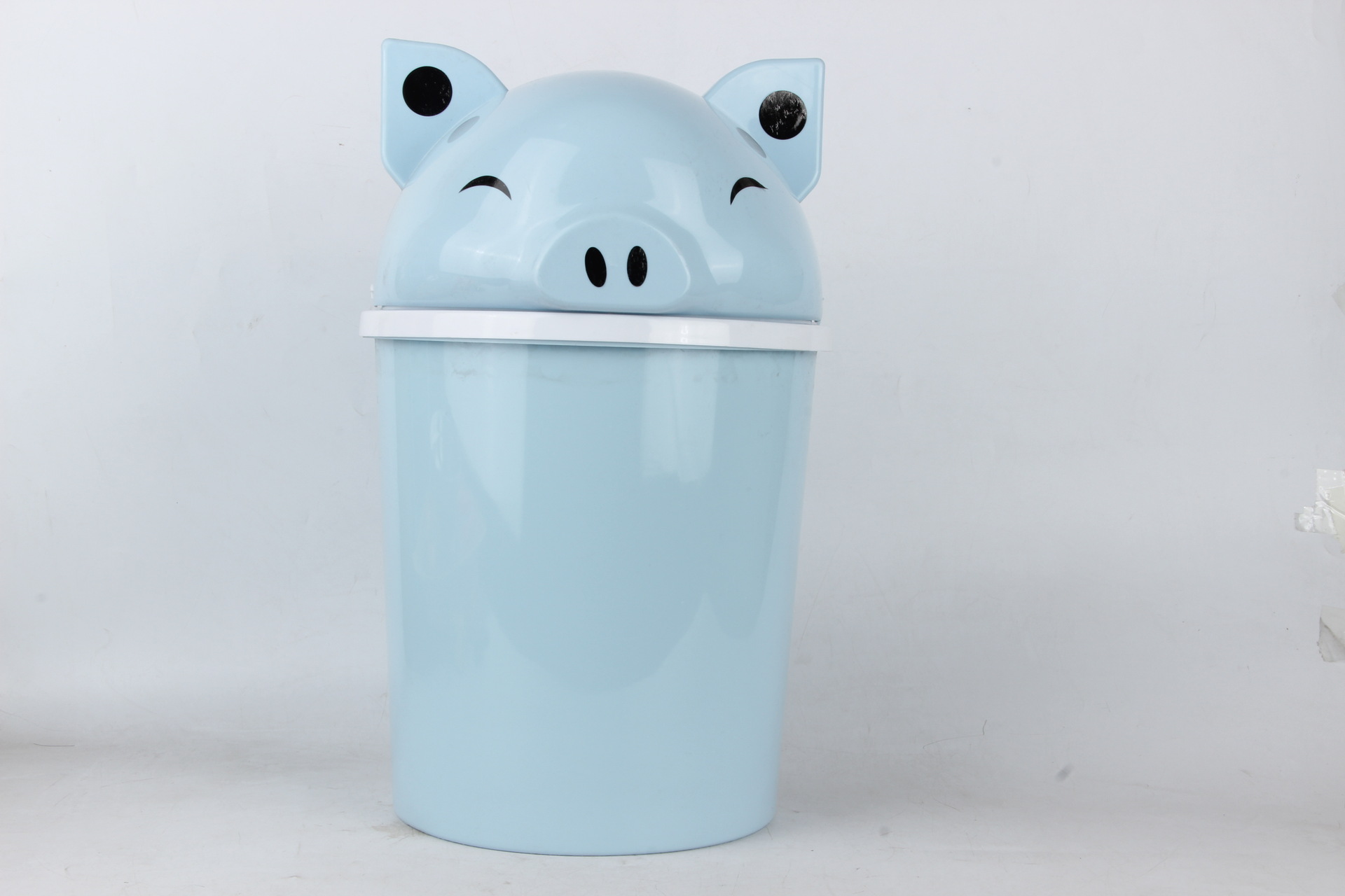 大号猪头翻盖垃圾桶 卫生桶 塑料垃圾桶 礼品货源赠品批发十元店