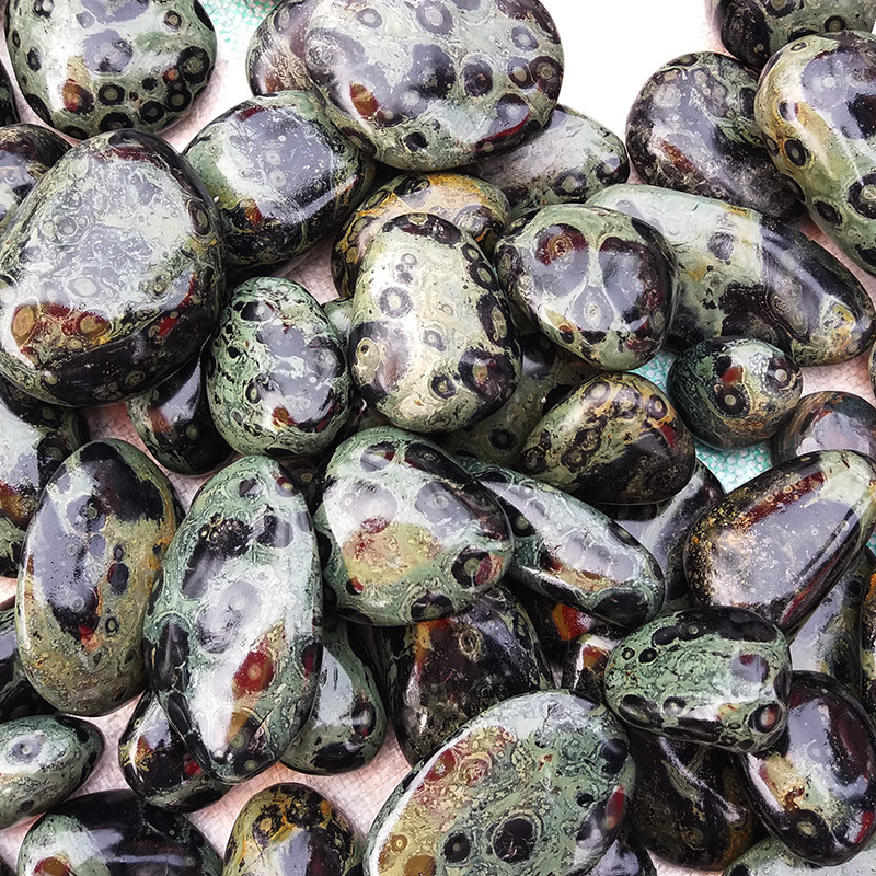 天然孔雀眼原石手把件矿石标本原矿