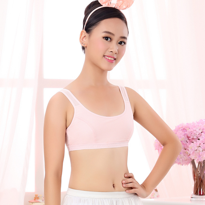 批发爱莉儿&欧萝拉儿童少女学生文胸纯棉无钢圈发育期小背心透气