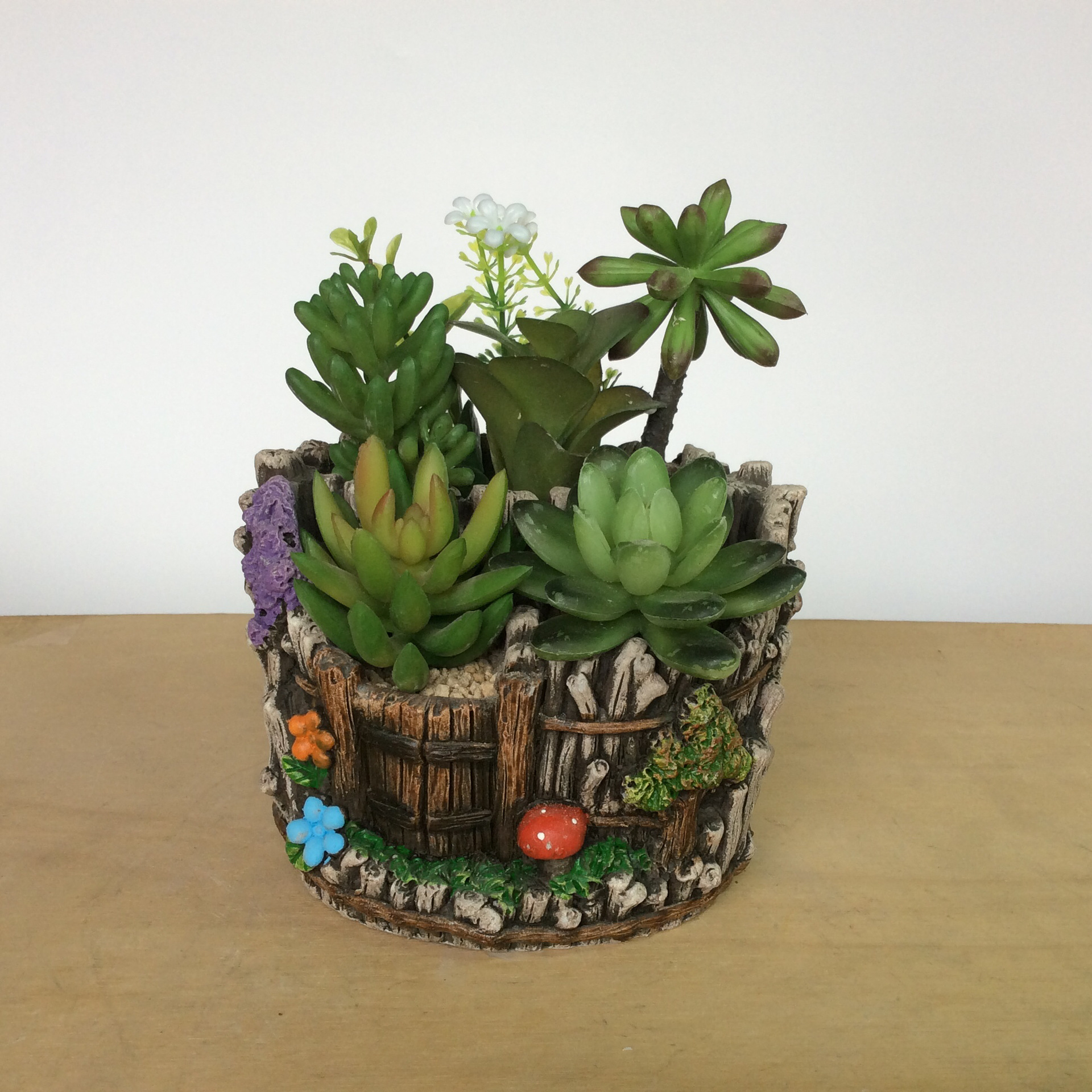 创意水泥花盆 多肉花盆 家居工艺品摆件 田园风格盆栽花器qt458