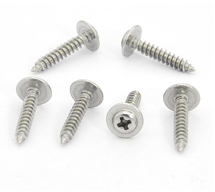 304不锈钢圆头带垫自攻螺丝十字盘头自带平垫带介子pwa自攻螺丝钉