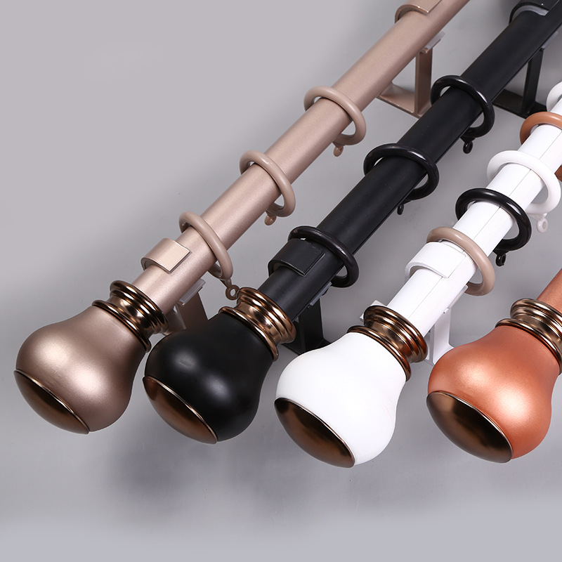 新款家装铝合金罗马杆 稳定窗帘杆五金配件支架杆子厂家定制批发