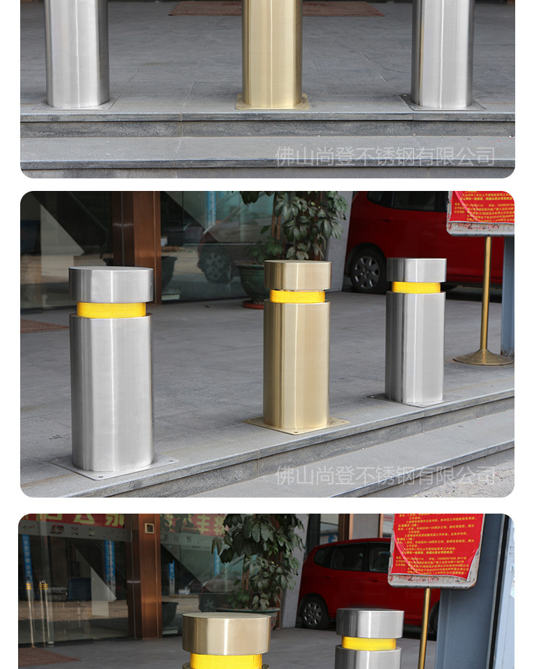 人行道隔离柱 警示柱 路墩 不锈钢 铁马护栏