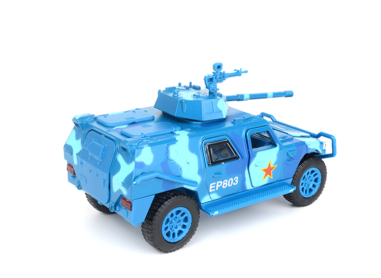嘉业仿真合金军事车模东风猛士战车模型带声光回力儿童玩具车