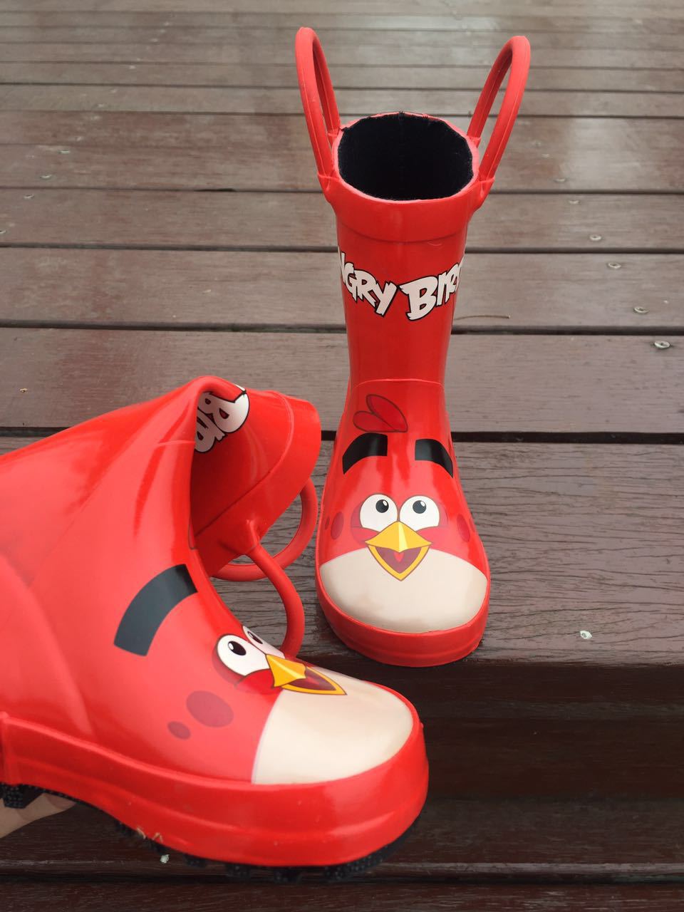 原单愤怒的小鸟angry birds天燃橡胶儿童宝宝学生幼儿雨鞋雨靴