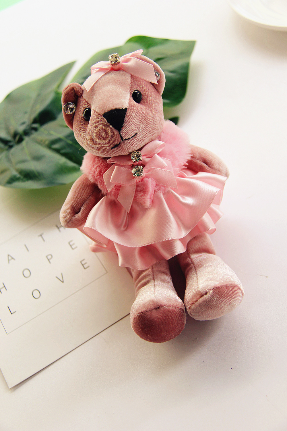 韩版绒熊可爱挂件泰迪熊公仔毛绒玩具包包挂件 热销 厂家直销