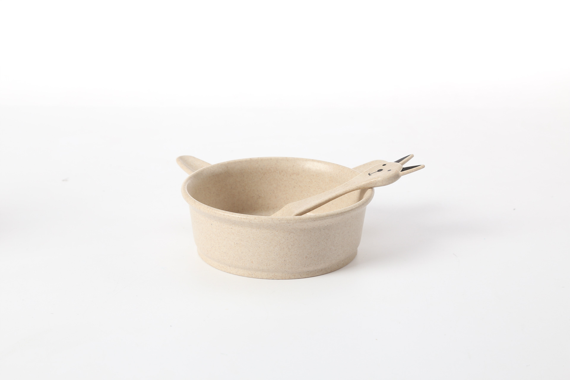 小麦秸秆碗卡通儿童餐具礼品小兔儿童碗