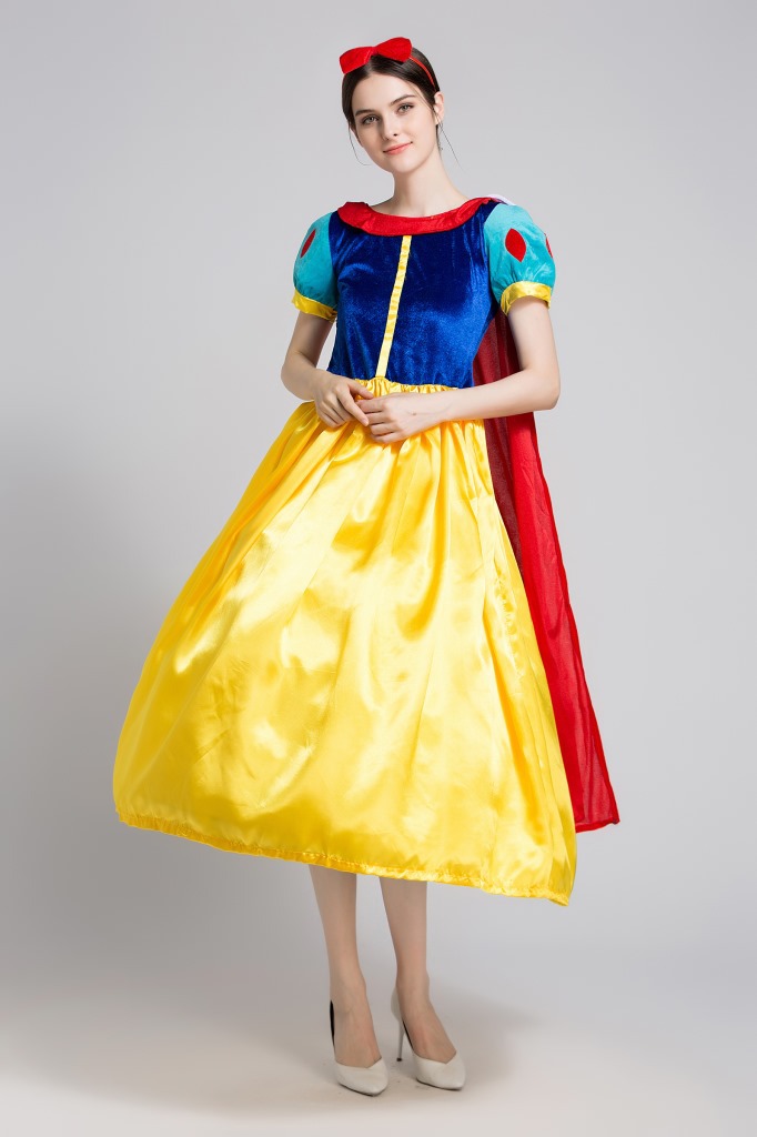 实拍现货万圣节化妆舞会白雪公主角色cos演出服长袍公主女王服饰